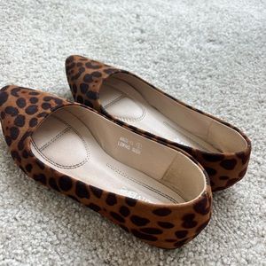 suede leopard flats